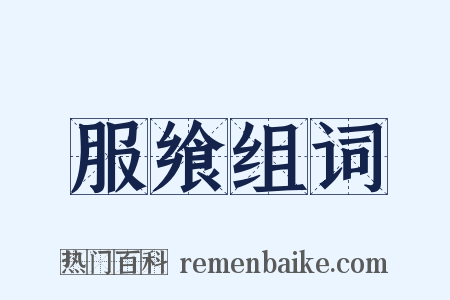 服飨组词是什么意思的图片